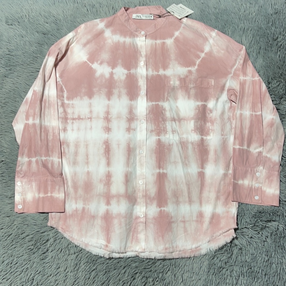 ❌SOLD❌🥰🥰ZARA Tie Bye Button Down Shirt🥰🥰 - Picture 7 of 12